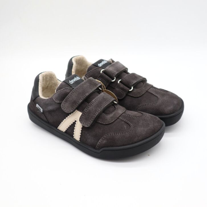 Develab BF B Sneaker 2Velcro Grey Suede 28