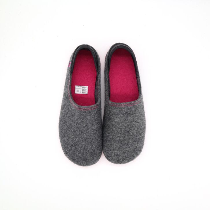 Gottstein Wool Slip-On Grey Raspberry 42