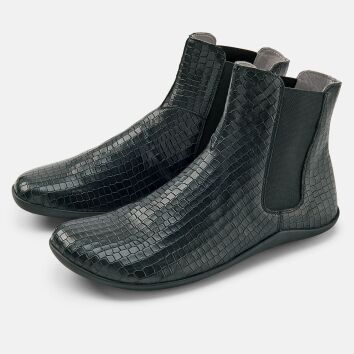 BÄR Barefoot Stiefelette ELIF schwarz print B-Ware