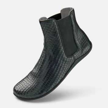 BÄR Barefoot Stiefelette ELIF schwarz print B-Ware