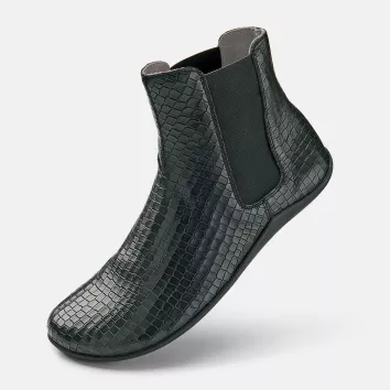 BÄR Barefoot Stiefelette ELIF schwarz print B-Ware