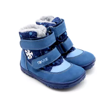 Fare Bare Winterstiefel Snowflakes Blau (B)