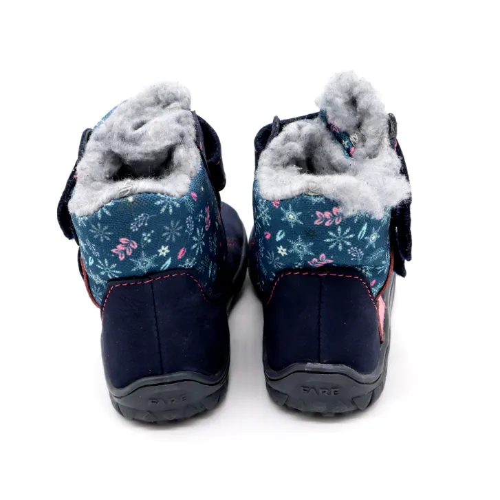 FARE BARE Kinder Winterstiefel FROSTKY blau-rosa S