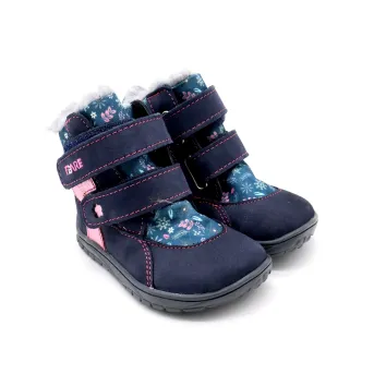 FARE BARE Kinder Winterstiefel FROSTKY blau-rosa