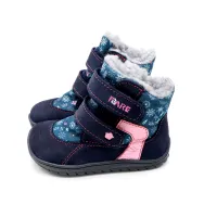 FARE BARE Kinder Winterstiefel FROSTKY blau-rosa S
