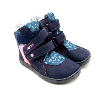 FARE BARE Kinder Winterstiefel FROSTKY blau-rosa