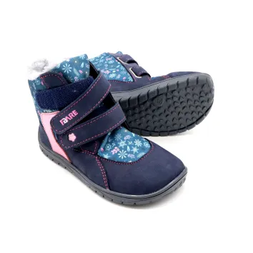 FARE BARE Kinder Winterstiefel FROSTKY blau-rosa