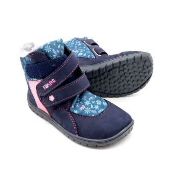 FARE BARE Kinder Winterstiefel FROSTKY blau-rosa 29