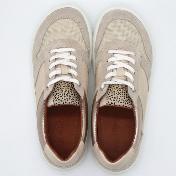 Develab BF Damen Sneaker Laces Beige Combi 39