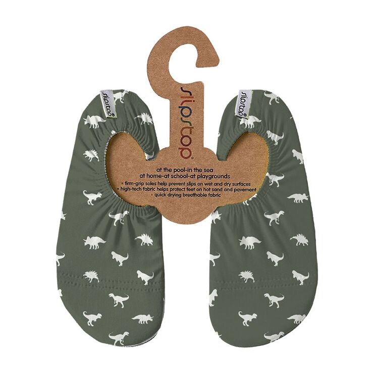 Slipstop Badeschuhe Dino Green S