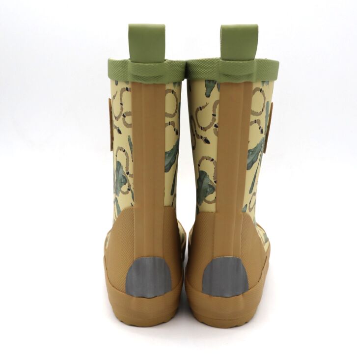 Mikk-Line Printed Wellies Gummistiefel Gray Green 27