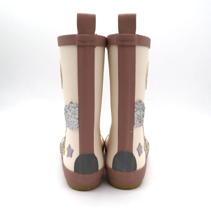 Mikk-Line Gummistiefel Rainbow Patch White Swan 25