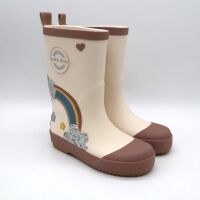 Mikk-Line Gummistiefel Rainbow Patch White Swan 25