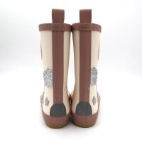 Mikk-Line Gummistiefel Rainbow Patch White Swan 25