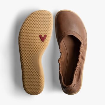 Vivobarefoot Asana Yin Ballerina Leather Womans Tan