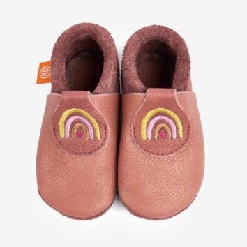 Orangenkinder Leder Hausschuhe Reginchen der Regenbogen...