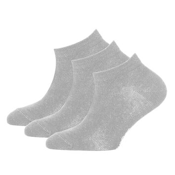 EWERS Sneakersocken 3er Pack Uni Sweater Grau 27-30