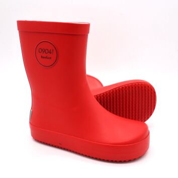 0904! Barefoot Gummistiefel Rainboot Red 34