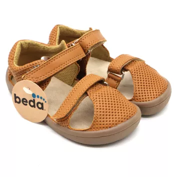 BEDA Sandalen Klett CARAMEL
