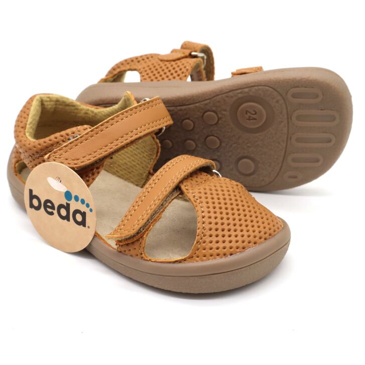 BEDA Sandalen Klett CARAMEL 24