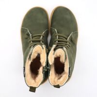 SNIPE Barfußschuh Winter-Boot Damen Kaki 40
