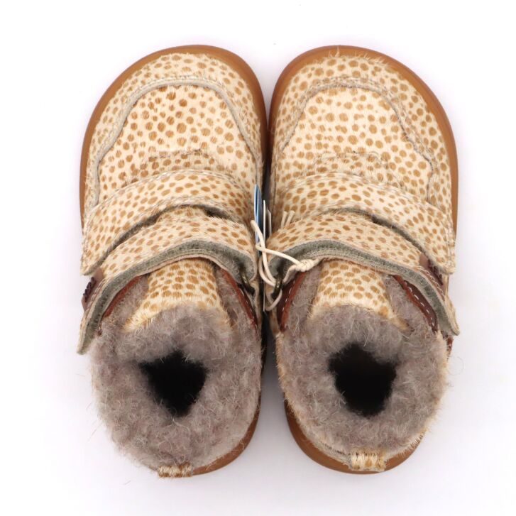 bisgaard barefoot boot BECKY TEX brown dots