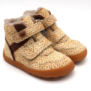 bisgaard barefoot boot BECKY TEX brown dots