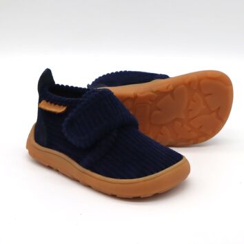 bisgaard barefoot Hausschuh Basic Navy Corduroy 24