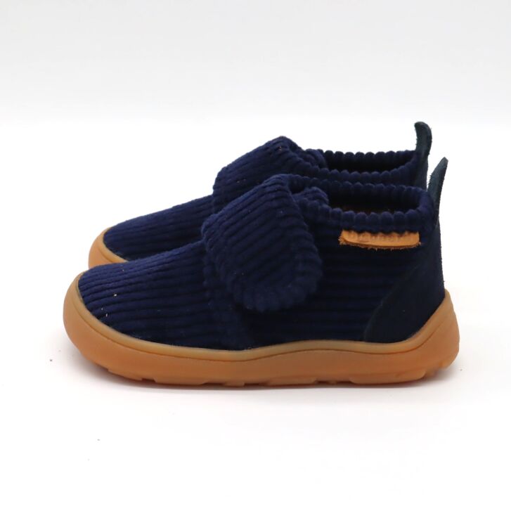 bisgaard barefoot Hausschuh Basic Navy Corduroy 28