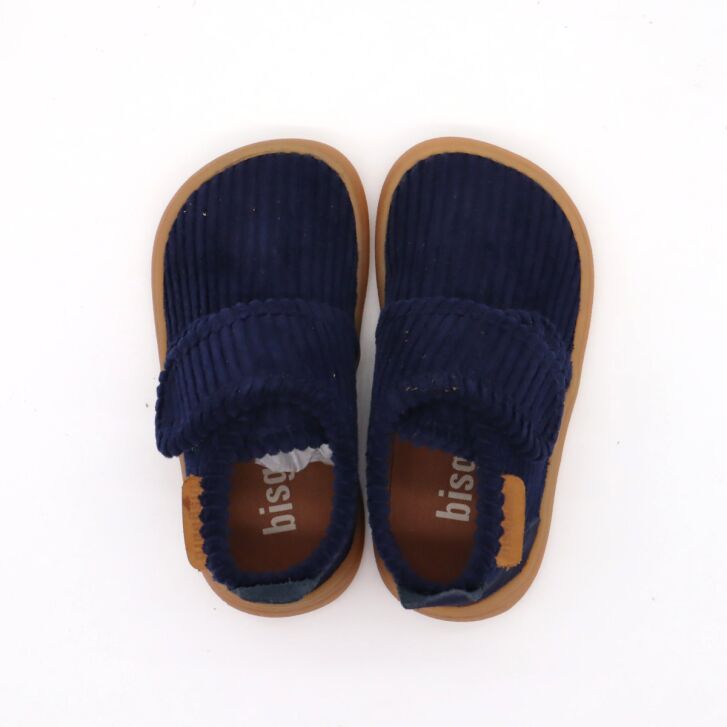 bisgaard barefoot Hausschuh Basic Navy Corduroy 28