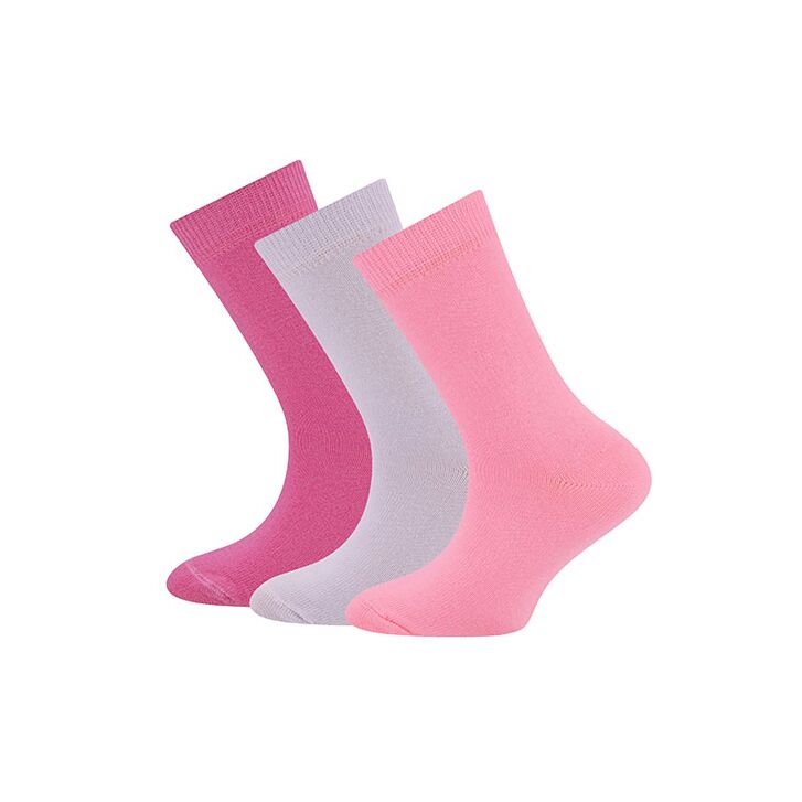 EWERS Socken 3er Pack Uni Himbeer Pink Flieder 19-22