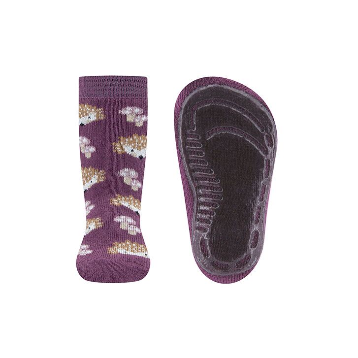 EWERS Stoppersocken SoftStep Igel Aubergine
