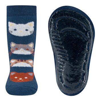 EWERS Stoppersocken SoftStep Katzen Tinte