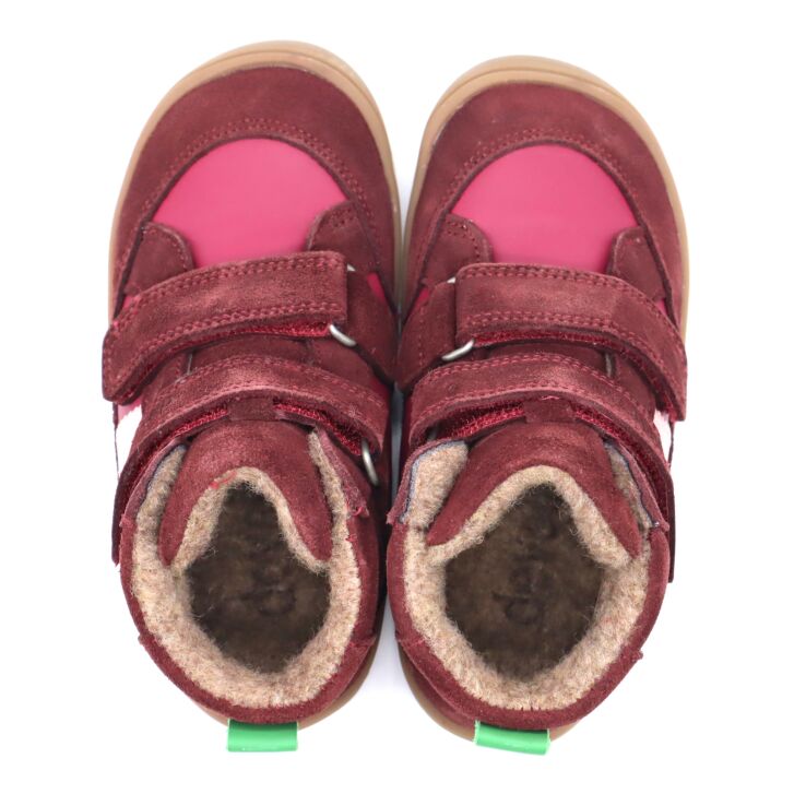 Develab BF Soft Shoe 2Velcro Tex Burgundy 24