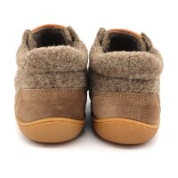 Develab Lauflern Schnürschuh Fleece Beige Combi
