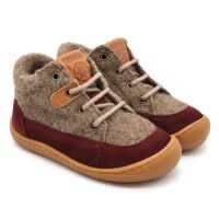 Develab Lauflern Schnürschuh Fleece Burgundy