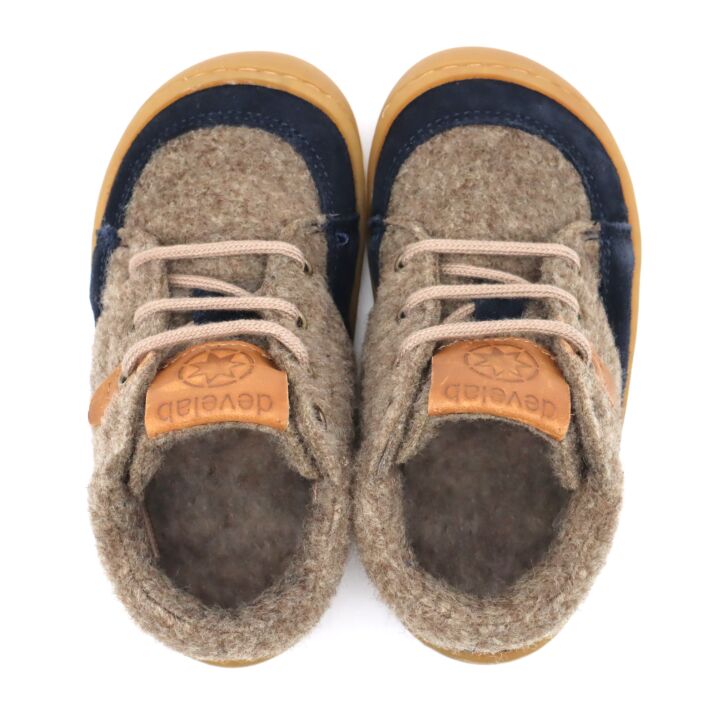 Develab Lauflern Schnürschuh Fleece Blue Combi