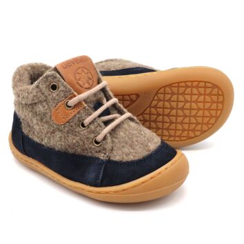 Develab Lauflern Schnürschuh Fleece Blue Combi