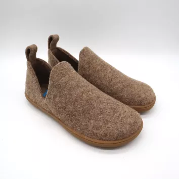KOEL Damen Hausschuh Slipper Merino Taupe