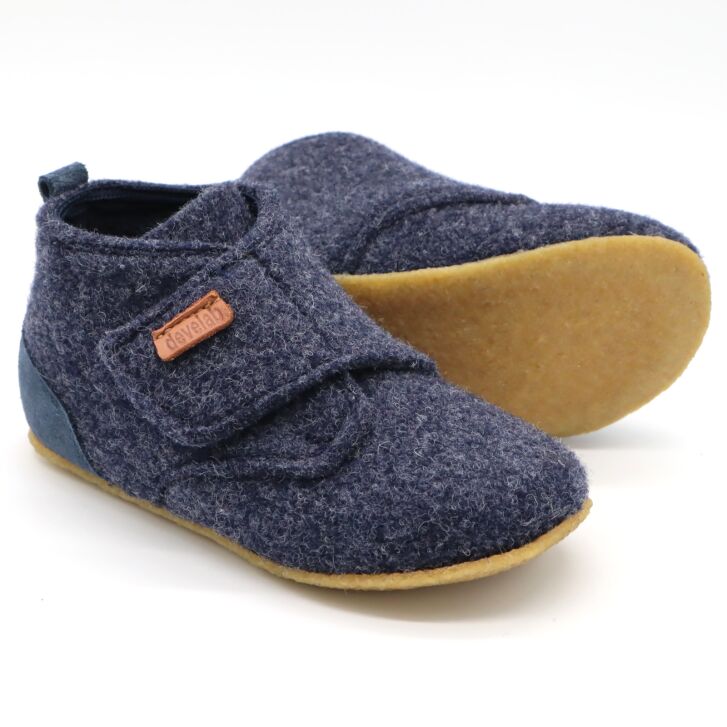 Develab Firststep Hausschuh Velcro Navy