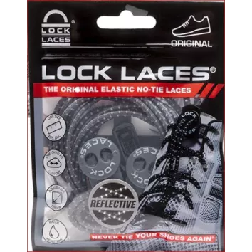 Lock Laces Reflectiv Storm Gray