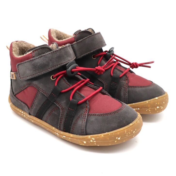 Develab BF Sneaker Lcs+Velcro Tex Burgundy 25