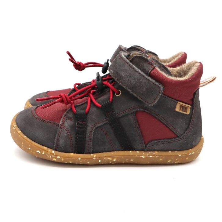 Develab BF Sneaker Lcs+Velcro Tex Burgundy 25