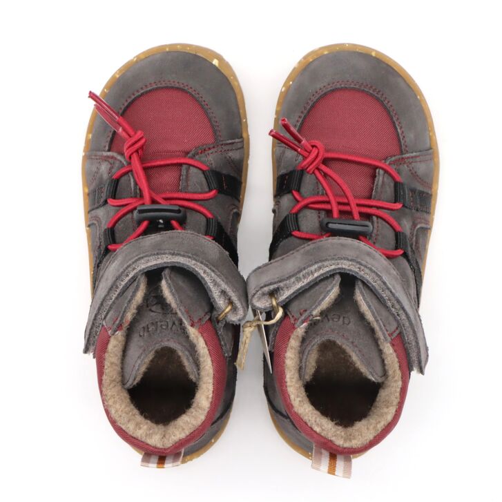 Develab BF Sneaker Lcs+Velcro Tex Burgundy 25