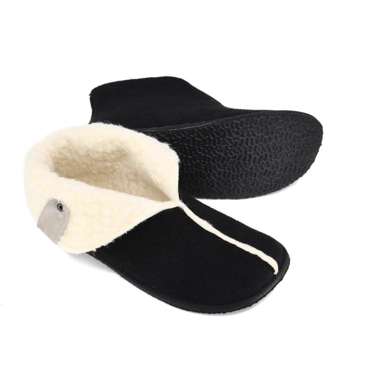 Oma King Barefoot Slipper Indoor Lambswool Black 39