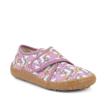 Froddo Barefoot Slippers CANVAS White/Pink 26