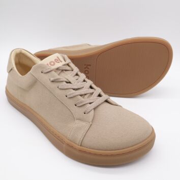 KOEL Barfuß Sneaker HENRY CANVAS Taupe