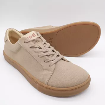 KOEL Barfuß Sneaker HENRY CANVAS Taupe