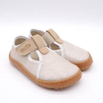 Froddo Hausschuh Canvas T-Bar Gold Shine