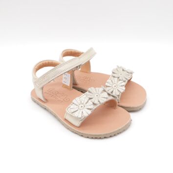 Froddo Barefoot Sandale FLEXY FLOWERS Gold Shine